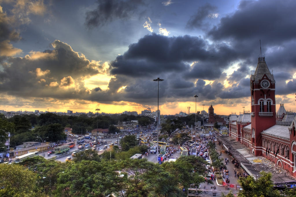 Chennai city centre in Tamil Nadu.