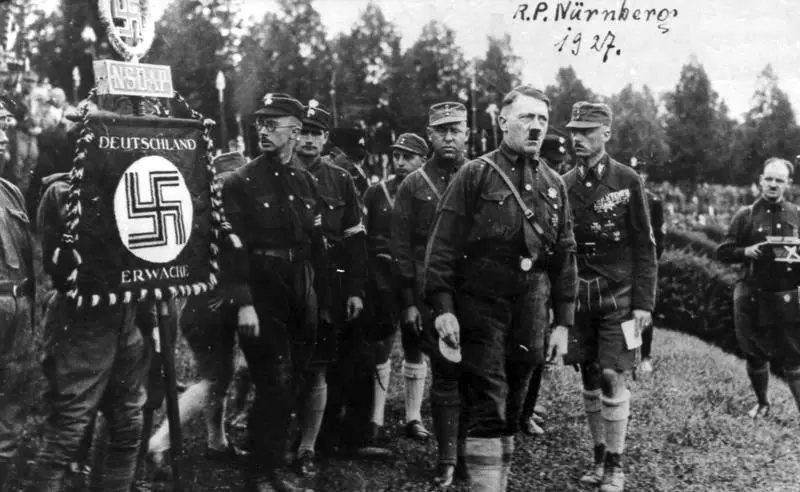 The Nazi party gained popularity in Germany following several rallies and stirring political speeches. | Photo by German Federal Archives via Wikimedia Commons